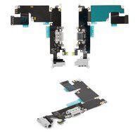Apple iPhone 6 Plus Flex Cable, Earphone Connector, Charging Connector, White, with Microphone, with Components