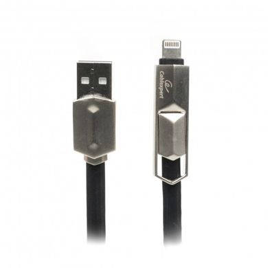 Cablexpert CC-USB2--1m USB2.0 / Micro Usb Cable + iPhone 5 Adapter 1m Black