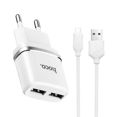  Charging the Hoco C12 2.4A / 2 USB + lightning cable Black