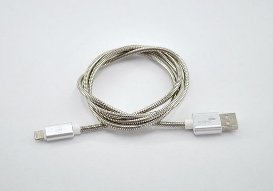 USB кабель iPhone 5 4you DL-003 (Метал.оплетка-пружина)